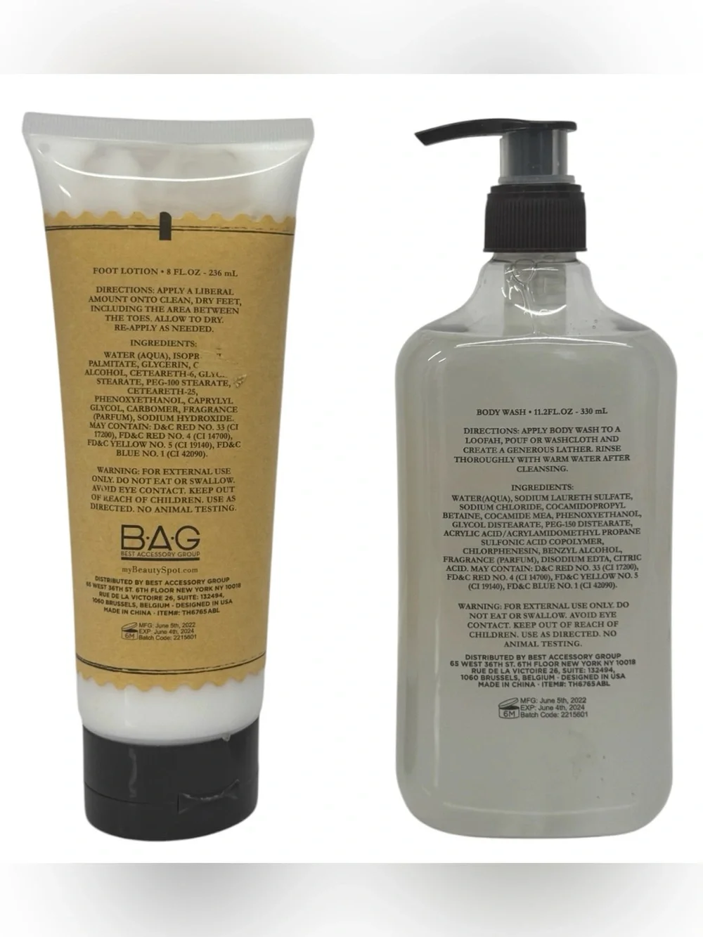 Tuscan Hills Selected Scents ~ French Lavender Body Wash 11.2 oz-Foot Lotion 8oz